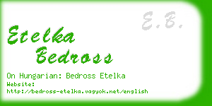 etelka bedross business card